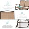 Best Choice Products 2-Person Outdoor Swing Glider, Steel Patio Loveseat, Bench Rocker w/ Armrests